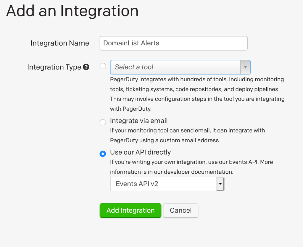 Add an Integration