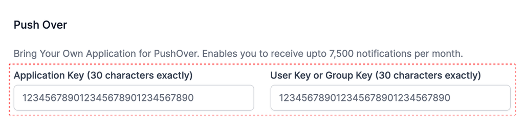 Pushover Configuration