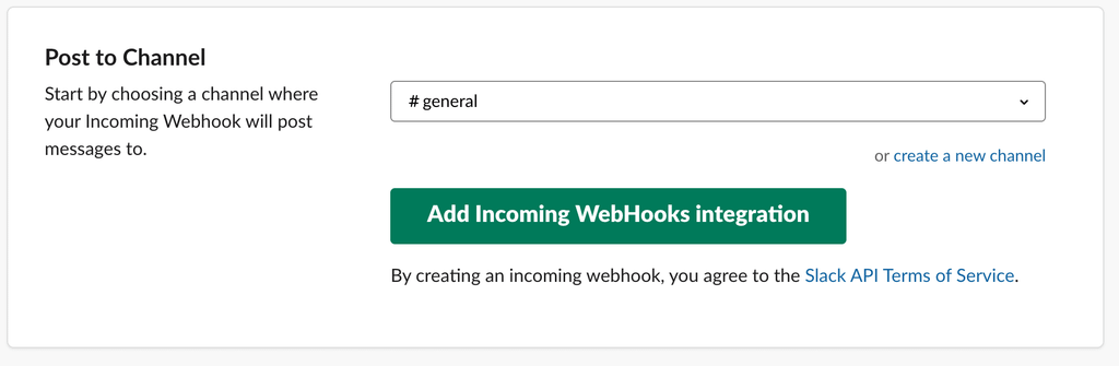 Slack Create Webhook